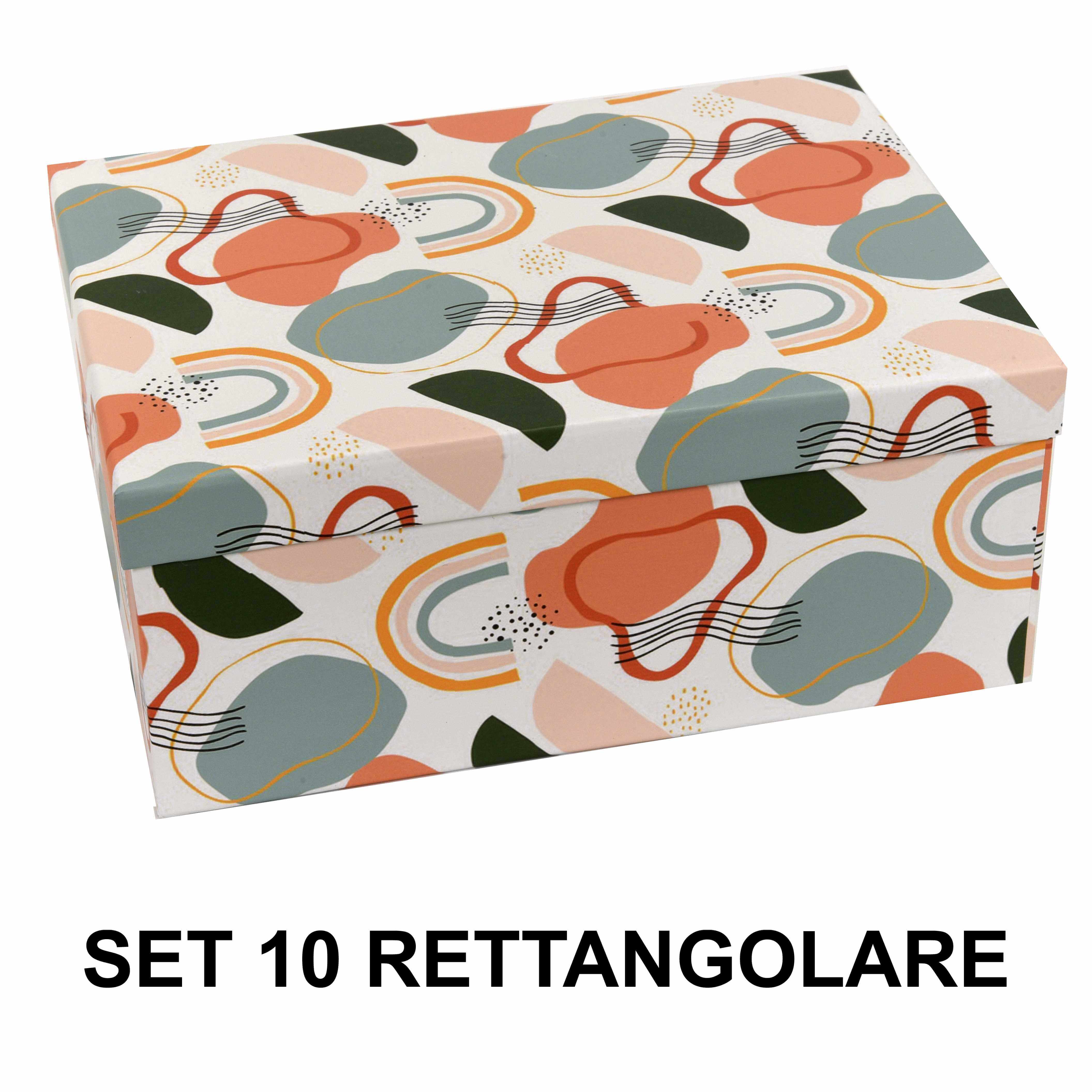 Set 10 Scatole cartone multicolor rettangolare – acquista su Giordano Shop