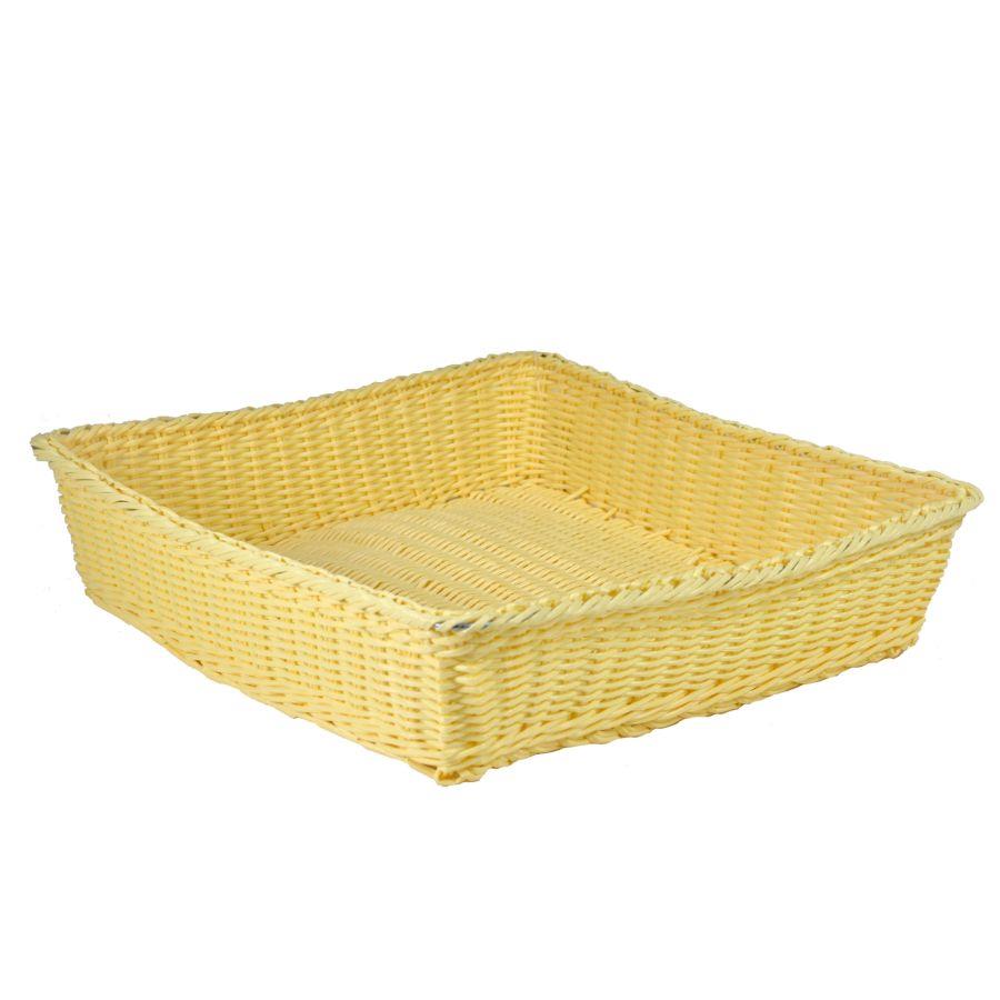 Cesta Espositore Quadrata 40x40xh10 cm in Polyrattan Naturale – acquista su  Giordano Shop