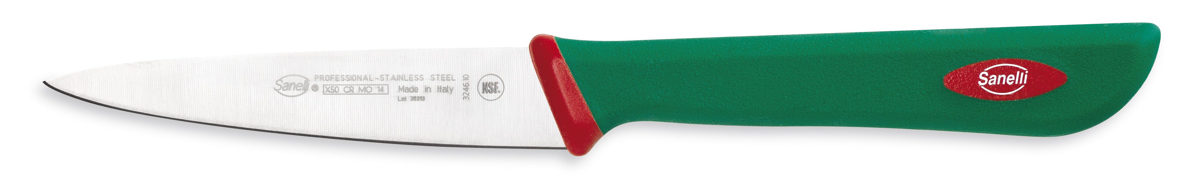 Coltello Spelucchino Professionale Lama 10 cm Manico Antiscivolo Verde  Sanelli Premana – acquista su Giordano Shop