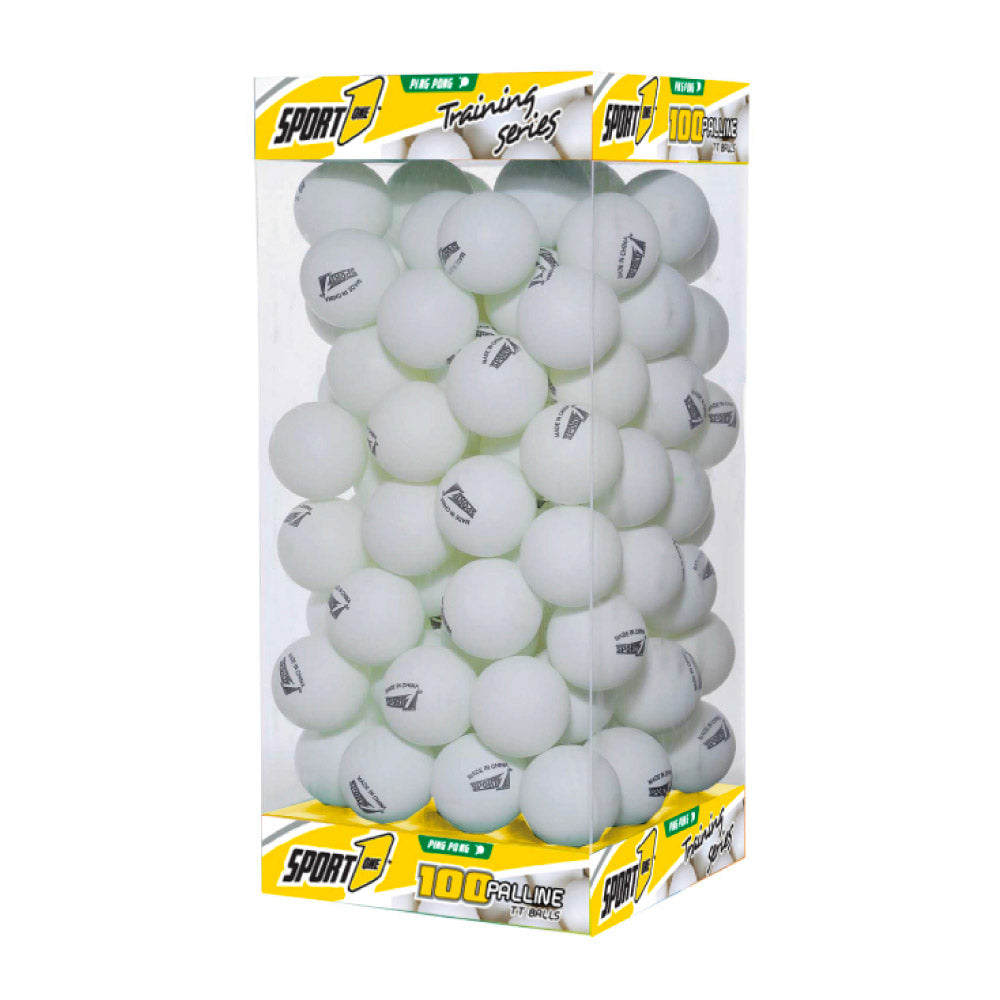 Set 100 Palline Ping Pong Ø38 mm Serie Training Bianco – acquista su  Giordano Shop