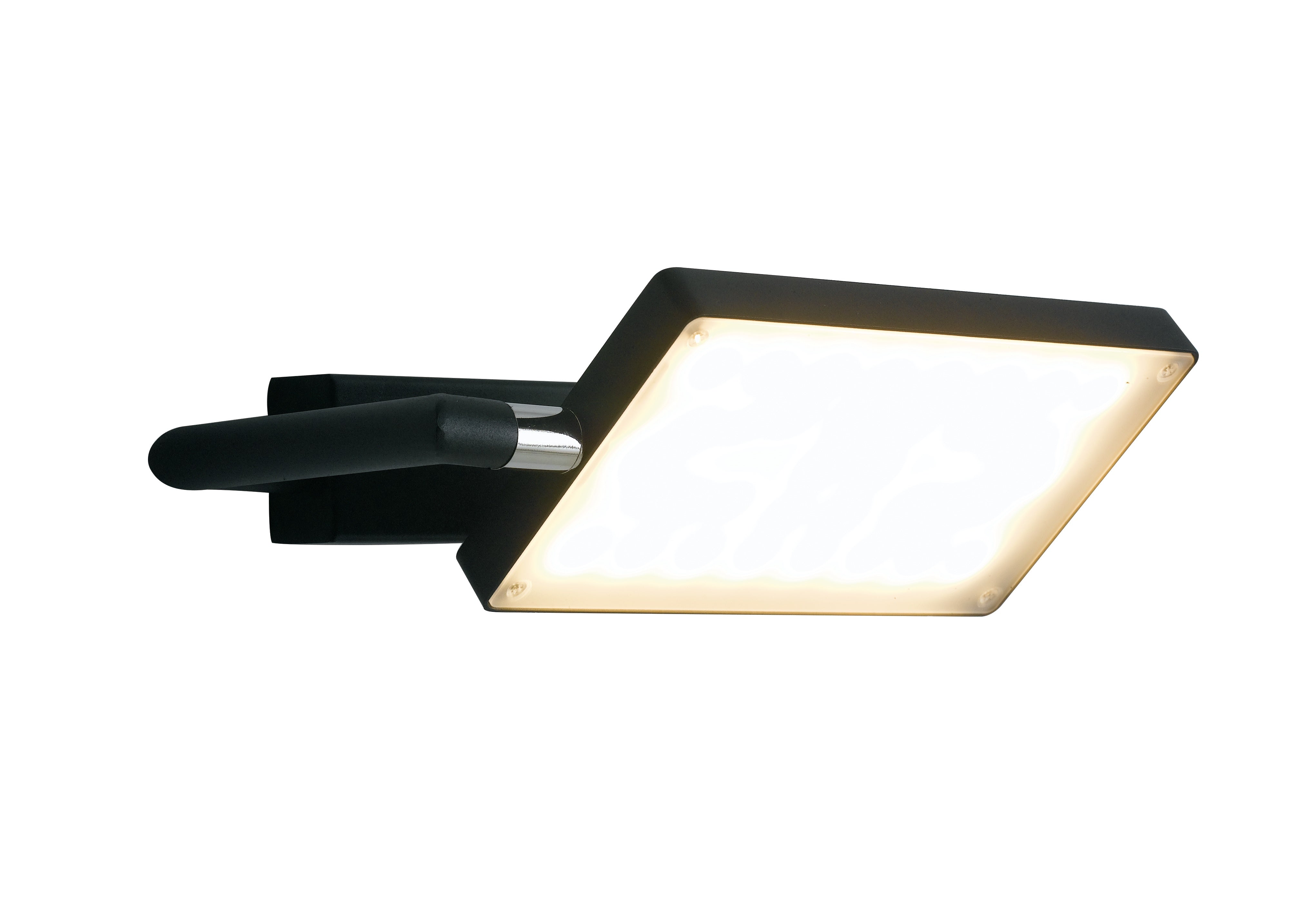 Applique Orientabile Alluminio Lampada Libro Nera Led 17 watt Luce Calda