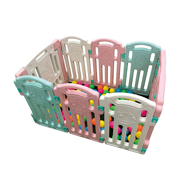 acquista Box Recinto Attività per Bambini 102x70x61 cm Bianco Rosa e Azzurro