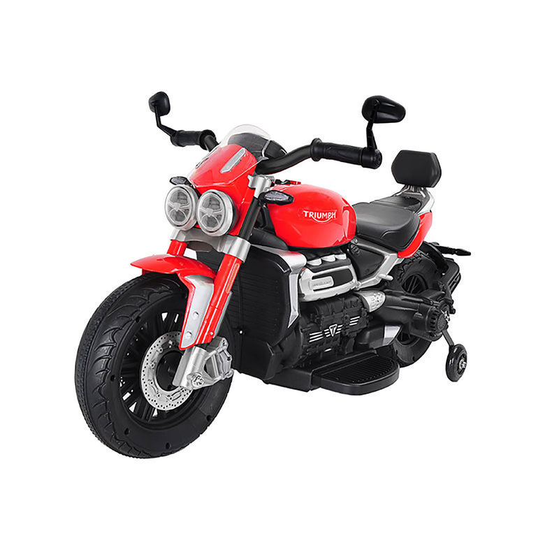 Moto Elettrica per Bambini 12V con Licenza Triumph Rocket 3GT Rossa   -1