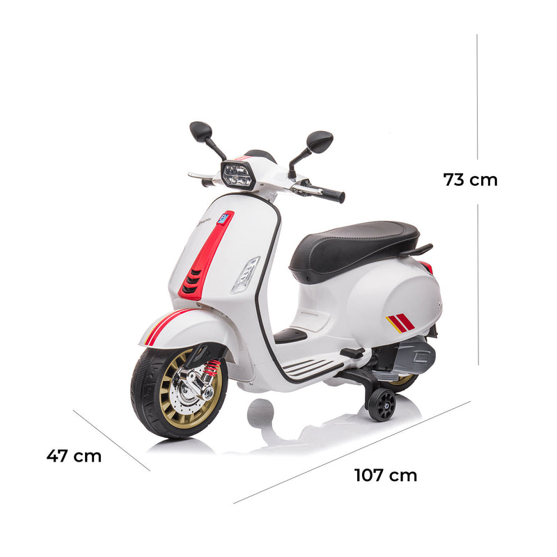 Piaggio Vespa Full Elettrica 12V per Bambini Bianca   -5