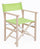 Sedia Regista Pieghevole da Giardino 55x57xh85 cm in Legno Faggio Massello Verde Acido