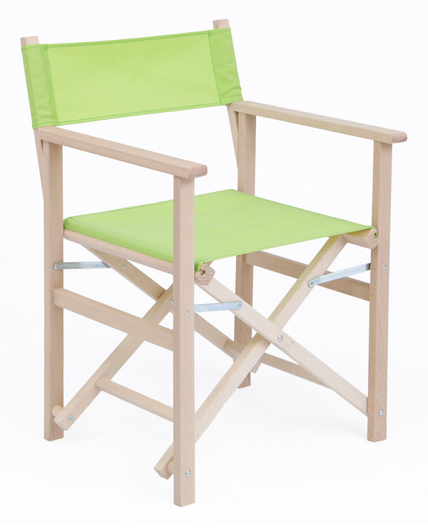 Sedia Regista Pieghevole da Giardino 55x57xh85 cm in Legno Faggio Massello Verde Acido acquista