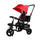 Triciclo My Way Passeggino  per Bambini 105,5x52x99 cm Pieghevole Seggiolino Girevole Rosso