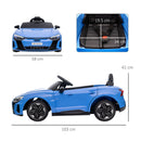 Macchina Elettrica per Bambini Licenza Audi RS con Telecomando Blu e Nero  -3