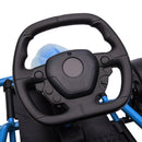 Go Kart Elettrico per Bambini 24V 13km/h Schienale Alto e Cintura di Sicurezza Blu e Nero  -8