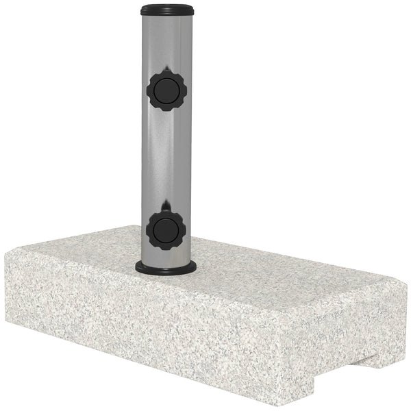 Base per Ombrellone da Giardino 25kg 45x22.5x40 cm in Granito e Acciaio Inox Grigia online