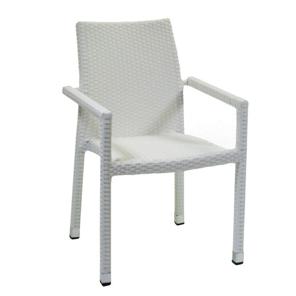 sconto Sedia da Giardino 60x61xh88 cm in Polyrattan Adila Bianco