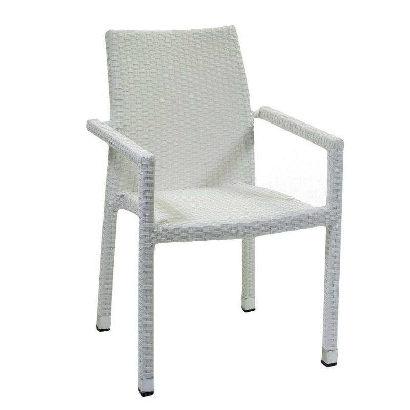 Sedia da Giardino 60x61xh88 cm in Polyrattan Adila Bianco-1