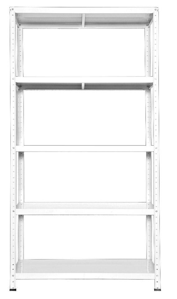 acquista Scaffale in Metallo 5 Ripiani 100x40x187 cm  Ettore Bianco Seconda Scelta