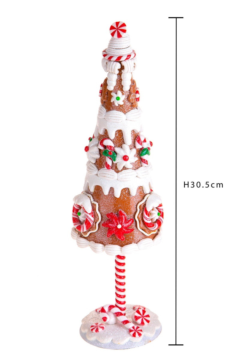 Set 2 Alberi Ginger Bread H30,5 cm Rosso-3