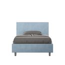 Letto Singolo 100x190 cm con Rete Adele Azzurro-1