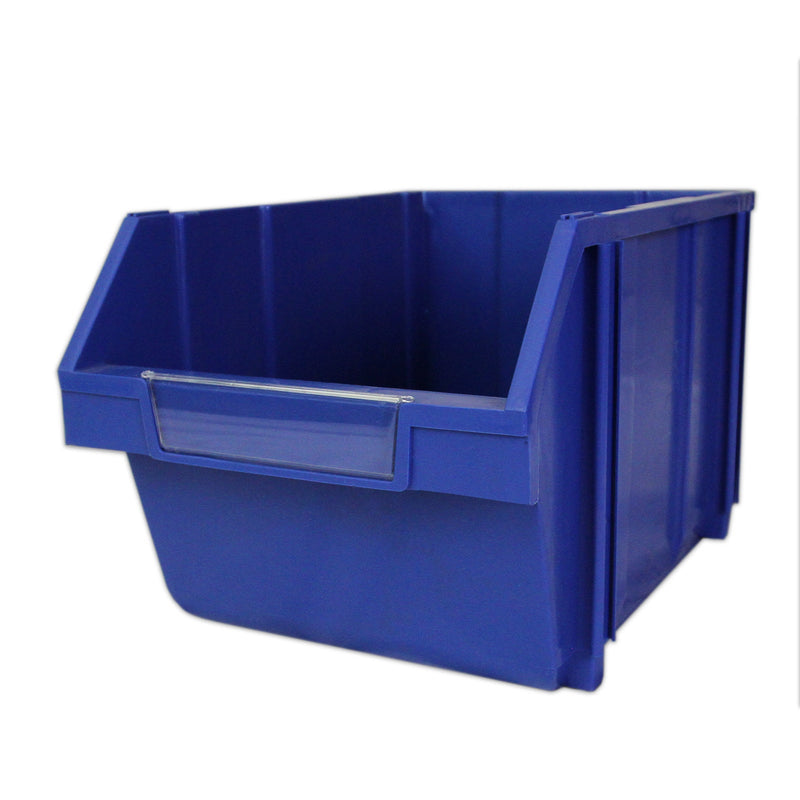 Set 12 Contenitori a Bocca di Lupo 28x42,5x26 cm in Plastica max 50 kg Blu -6