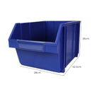 Set 12 Contenitori a Bocca di Lupo 28x42,5x26 cm in Plastica max 50 kg Blu -5