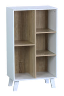 Libreria 5 Ripiani 50x30x90 cm in Pannello Truciolare Bianco/Sonoma-1