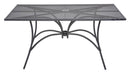 Tavolo Rettangolare da Giardino 150x90x71 cm in Acciaio Retato Grigio Scuro-1