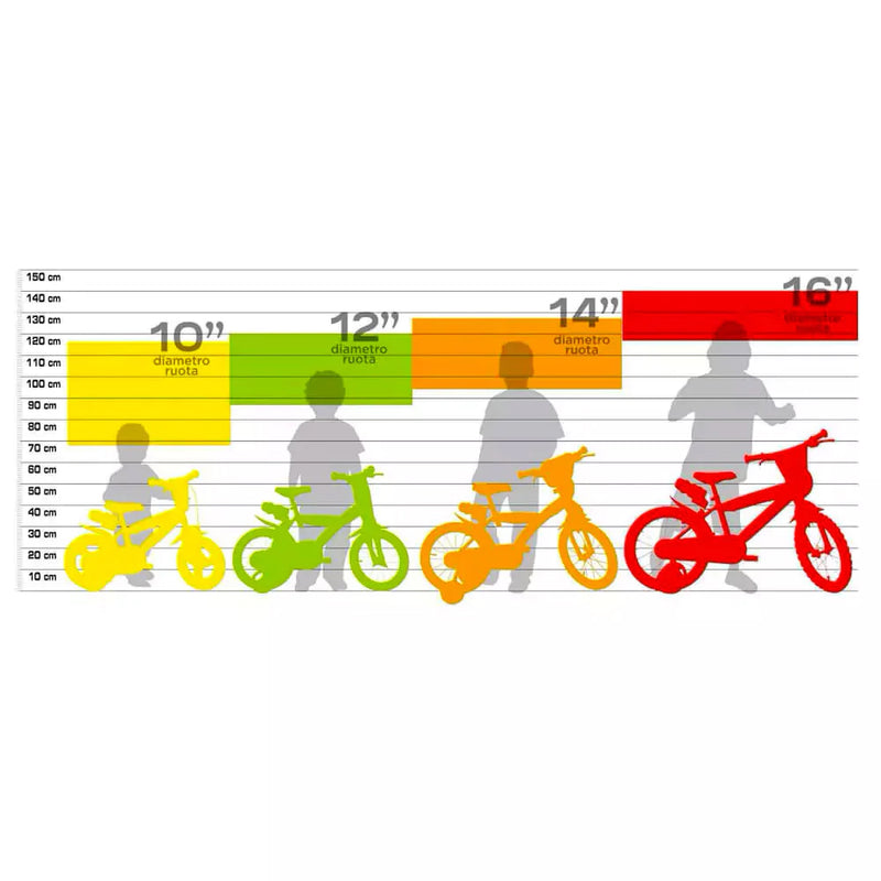 Bicicletta Magic Bambini Taglia 16 Linea BOOM Età 5-7 anni
