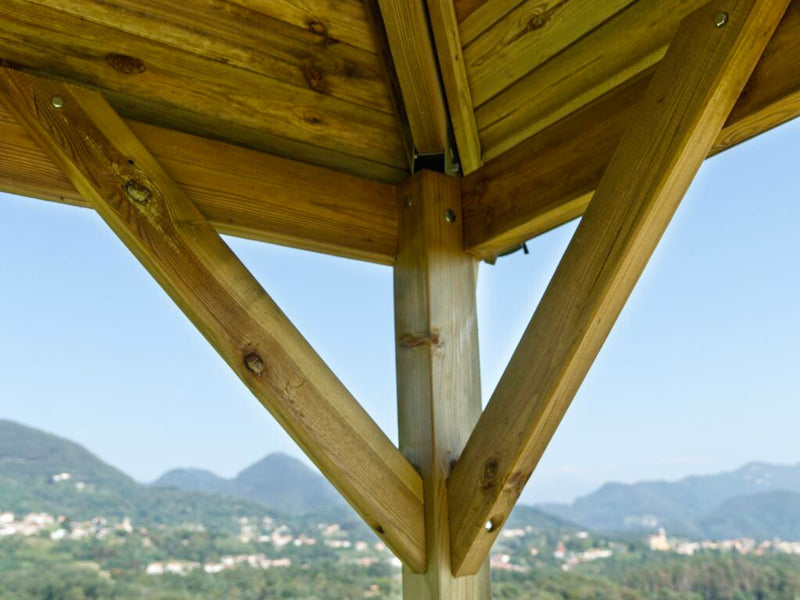 Gazebo da Giardino 3,15x3,15m in Legno Etna-6