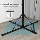 Supporto Sacco Boxe Altezza Regolabile 175-220 cm con 6 Barre di Rinforzo in Acciaio Nero   -6