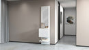 Mobile Ingresso Specchio e Armadietto 45x35x191 cm Kompact Bianco Lucido  -1