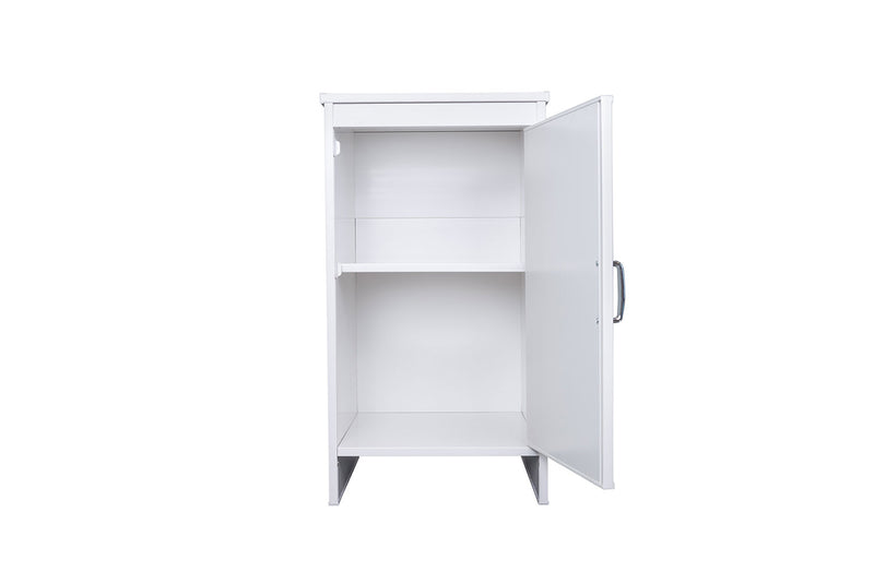 Mobile Lavanderia da Esterno 46,5x49x84 cm in PVC Bianco -3