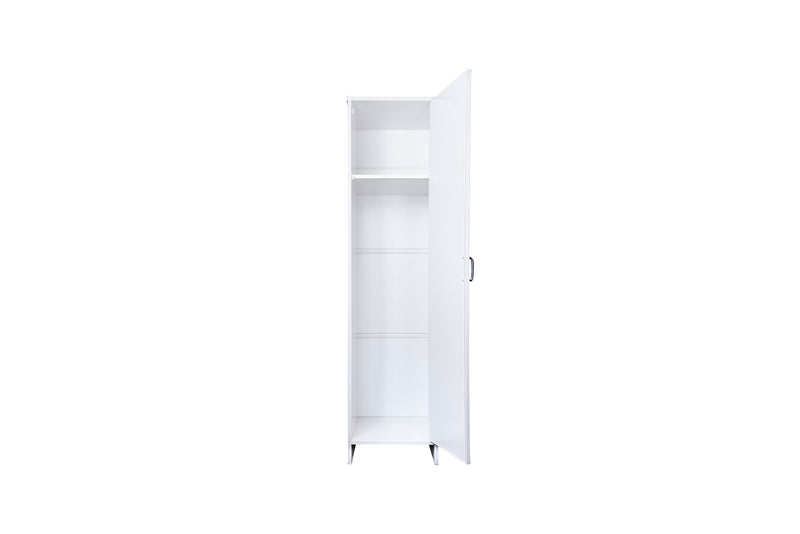 Mobile a Colonna Lavanderia da Esterno 46,5x49x182 cm in PVC Bianco -3