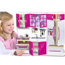 Cucina per Bambole Giocattolo Bambini con Forno Luci Suoni e Accessori Gioco-1