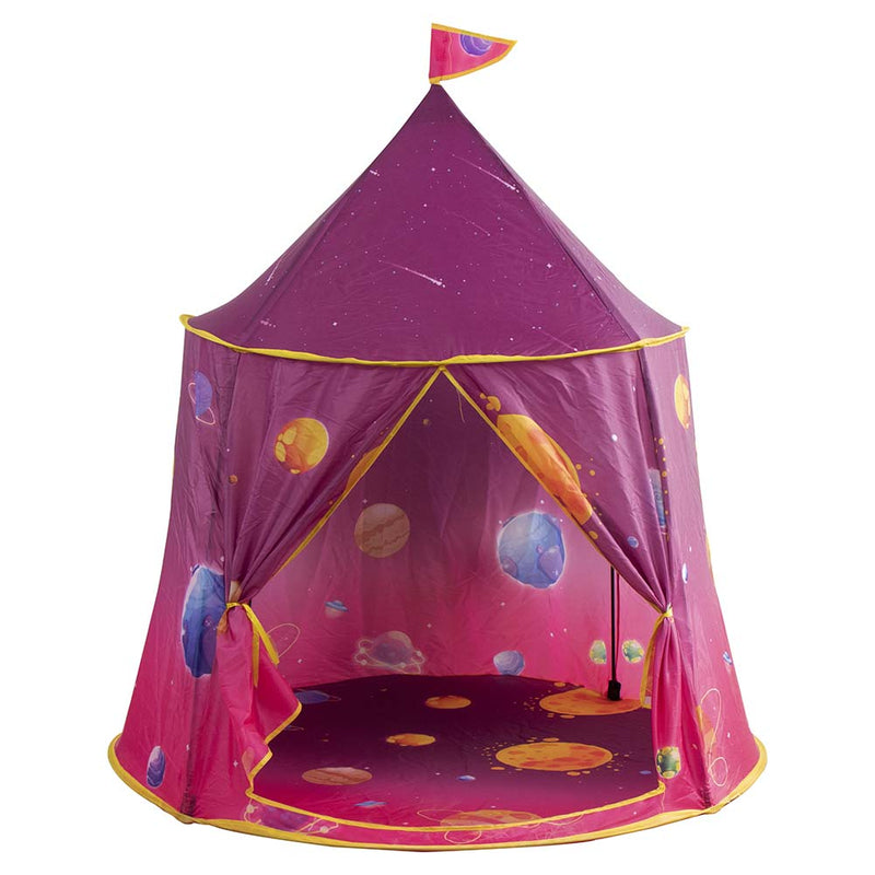 Tenda Casetta Gioco Bambini Capanna Castello Giocattolo in Tessuto 120x116 Rosa-1