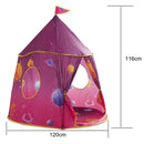 Tenda Casetta Gioco Bambini Capanna Castello Giocattolo in Tessuto 120x116 Rosa-5