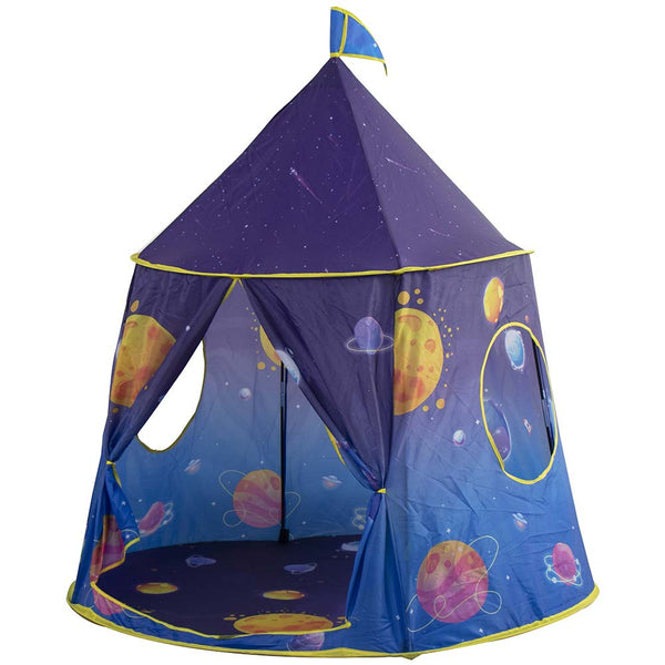 Tenda Casetta Gioco Bambini Capanna Castello Giocattolo in Tessuto 120x116 Blu online