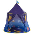 Tenda Casetta Gioco Bambini Capanna Castello Giocattolo in Tessuto 120x116 Blu-3