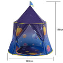 Tenda Casetta Gioco Bambini Capanna Castello Giocattolo in Tessuto 120x116 Blu-5