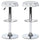 Set 2 Sgabelli Bar Cucina Seduta Forma Tappo Bottiglia Sgabello Girevole Silver