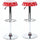 Set 2 Sgabelli Bar Cucina Seduta Forma Tappo Bottiglia Sgabello Girevole Rosso