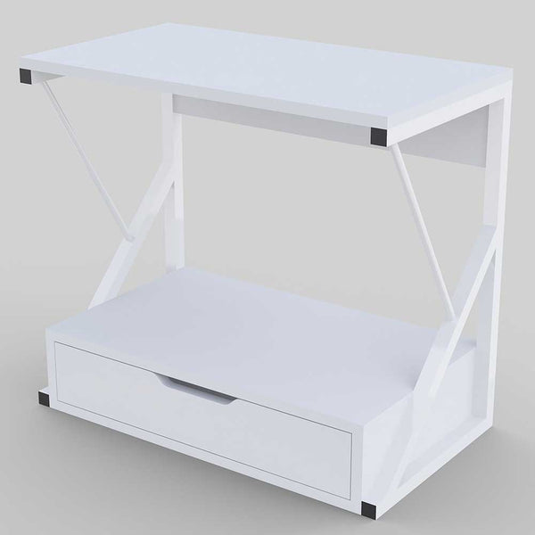 Scaffale Mensola Cucina Mobiletto Porta Microonde Cassetto Metallo Legno Bianco prezzo