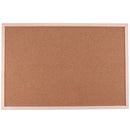 Bacheca in Sughero Rettangolare con Cornice in Legno da Parete 60x40x1.6 cm-1