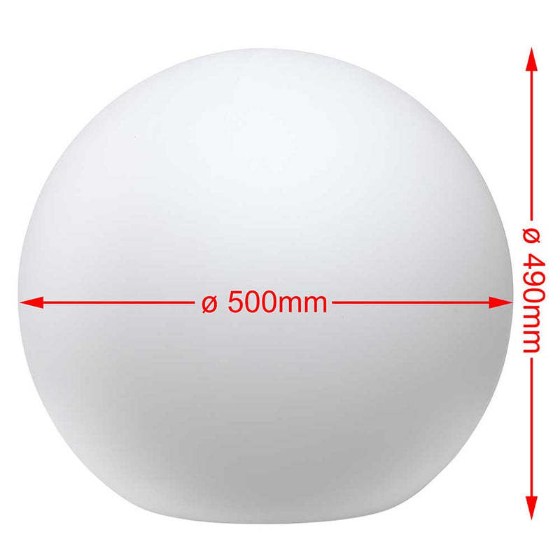 Lampada Sfera da Giardino 50cm Luce Illuminazione Esterno Attacco E27 Bianco-5