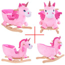 Unicorno a Dondolo Cavalcabile Peluche Cavallo Giocattolo Bambini con Suoni-5