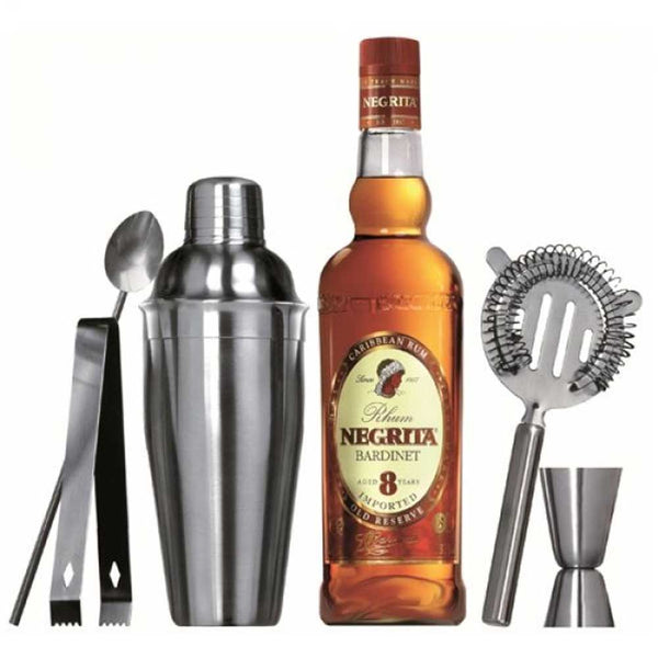 Set da Cocktail Con Shaker Pinza Ghiaccio Misurino Cucchiaio Strainer Barman prezzo