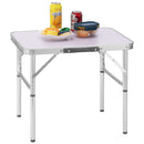 Tavolo Campeggio Picnic Alluminio 60x45x50 Pieghevole Valigetta Piano Formica-1