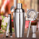 Set da Cocktail Con Shaker Pinza Ghiaccio Misurino Cucchiaio Strainer Barman-5