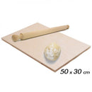 Asse Per Impastare Spianatoia In Legno Con Mattarello Pasta Pizza 50x30 cm-2