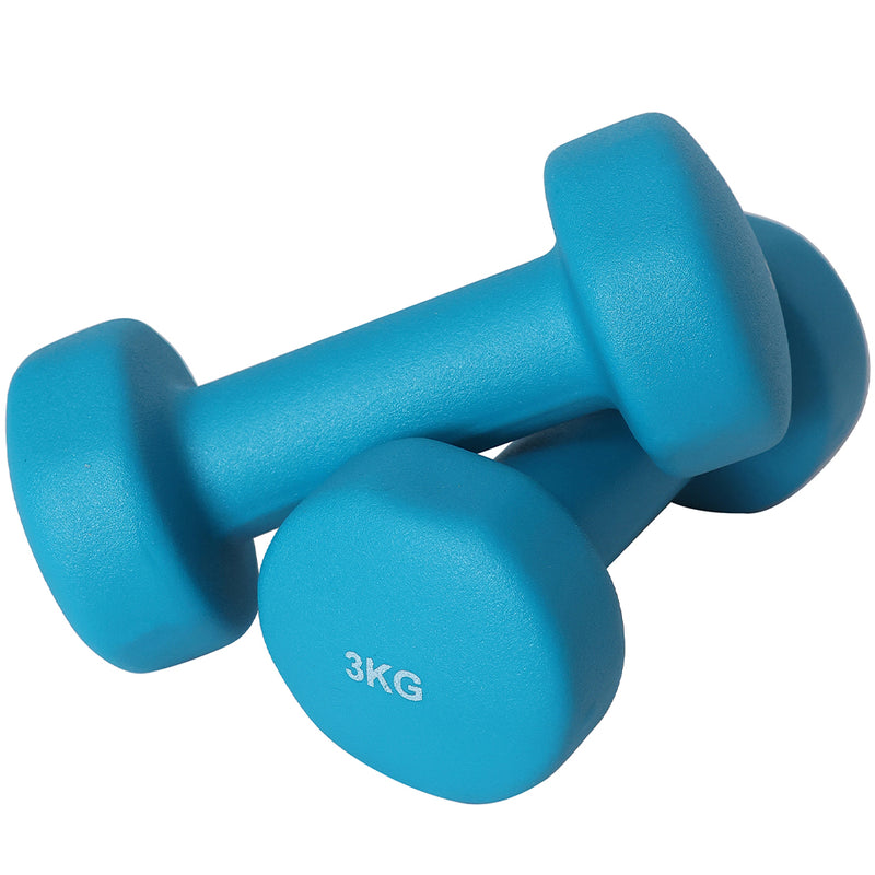 Set 6 Manubri Palestra con Stand Appoggio 2x1kg+2x2kg+2x3kg Pesi Sport Fitness-4