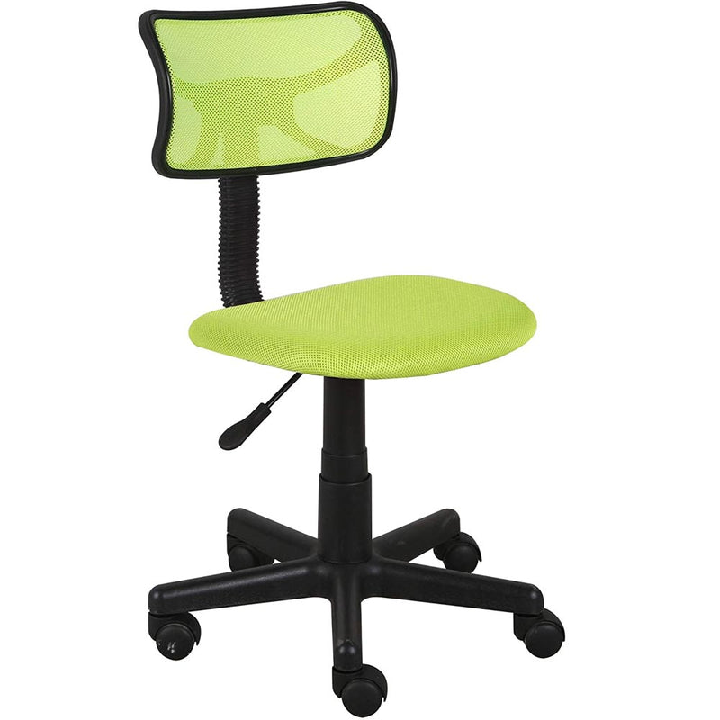 Sedia Girevole 5 Ruote Ufficio Cameretta Scrivania Schienale Ergonomico Verde-1