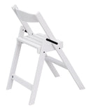 Sedia Scala Pieghevole 51x41xh75 cm in Legno Faggio Massello Bianco Laccato-5