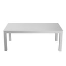 Tavolino 120x60xh45 cm in  Alluminio Bianco-2