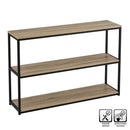 Libreria Scaffale a 3 Ripiani da Ingresso in Metallo e Legno 120x30x80H cm-3